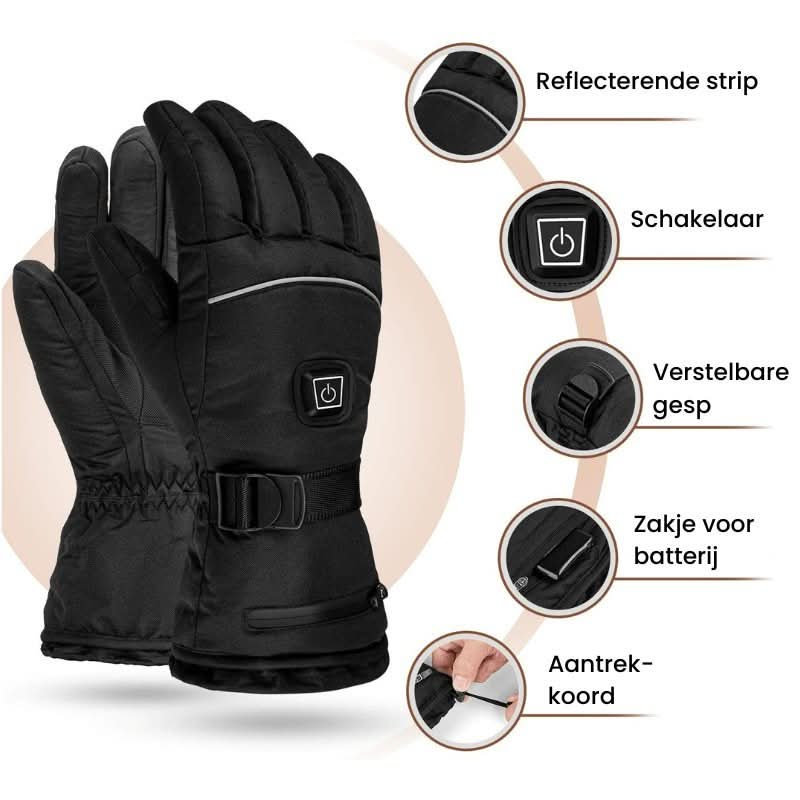 Waterdichte Verwarmde Handschoenen met Touchscreen